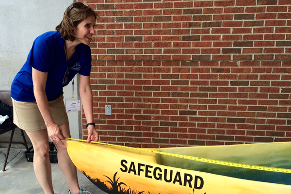 Concrete canoe contest floats her boat